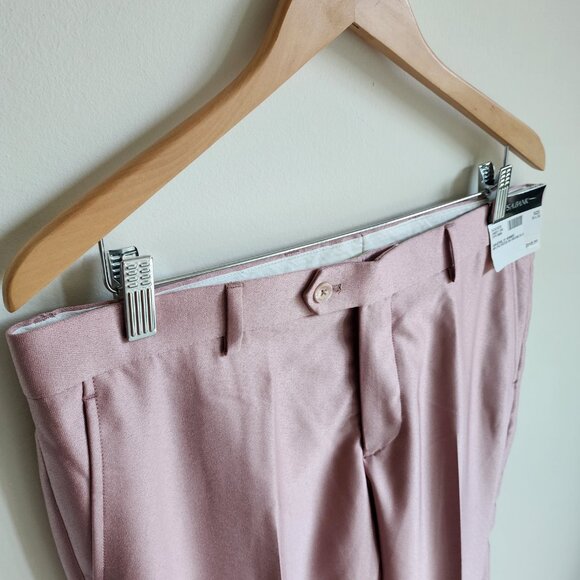 35x30 Pink Pants New Jos A Bank Skinny Fit Trouser Pant Polyester Nwt Mens Size - Picture 15 of 17